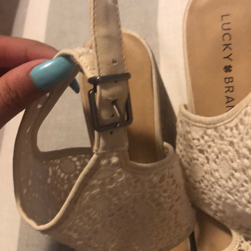 Worn twice LUCKY BRAND wedges 4” heel - Picture 5 of 7